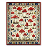Whimsical Red Mushroom Toadstool Area Rug