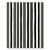 Wavy Black White Striped Area Rug