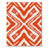 Red Chevron Sunburst Geometric Area Rug