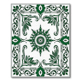 Ornate Green Persian Star Medallion Rug