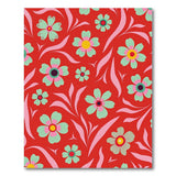Multi-color and Patterns Vibrant Red Floral Pattern Area Rug