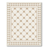 Geometric Gold Lattice Beige Area Rug