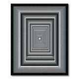 Nested Gray Frames Geometric Area Rug