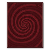 Crimson Spiral Abstract Area Rug