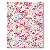 Pink Vibrant Pink Floral Swirl Area Rug