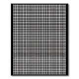 Black White Checkered Grid Area Rug