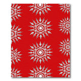 Red Snowflake Pattern Area Rug