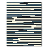 Modern Blue Bar Geometric Area Rug