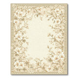 Vintage White Blossom Beige Area Rug