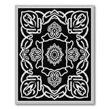 Mandala Intricate Black White Persian Mandala Rug