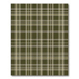 Olive Green Plaid Area Rug