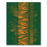 Vibrant Green Orange Geometric Stripe Area Rug