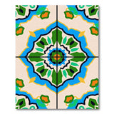 Traditional Persian Multi-Color Tile Area Rug