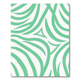 Vibrant Green Wavy Line Area Rug