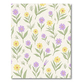 Purple Yellow Daisy Floral Area Rug