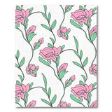 Vintage Pink Floral Vine Area Rug