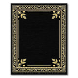 Black Gold Ornate Leaf Area Rug