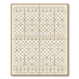 Beige Floral Lace Butterfly Area Rug