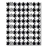 Black and White Bold Black White Houndstooth Geometric Rug