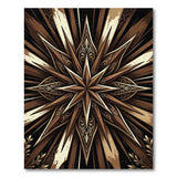 Distressed Brown Mandala Starburst Area Rug