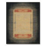 Distressed Halftone Vintage Area Rug Black Beige Red