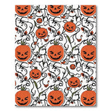 Spooky Jack-o-Lantern Pumpkin Pattern Area Rug