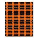 Rustic Farmhouse Orange Bold Orange Black Buffalo Plaid Area Rug
