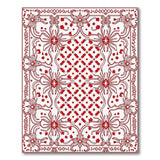 Intricate Red Floral Medallion Area Rug