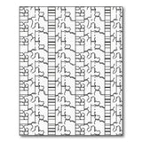 Black White Heritage Tribal Black and White Area Rug