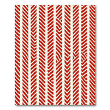Vibrant Red Wavy Stripe Area Rug