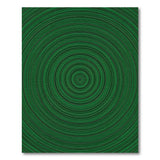 Hypnotic Green Concentric Circles Area Rug