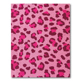 Hot Pink Leopard Print Shag Area Rug