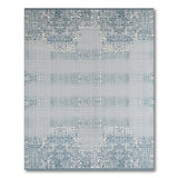 Blue Teal Cheetah Spot Abstract Area Rug