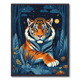 Moonlit Tiger Starry Forest Rug