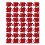 Bold Red Houndstooth Check Area Rug