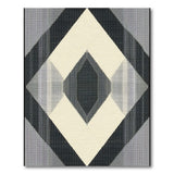 Black White Geometric Diamond Geometric Modern Area Rug