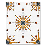 Orange Starburst Southwestern Area Rug