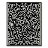 Intricate Black White Swirling Lines Area Rug