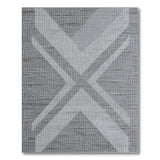 Grey Geometric X-Pattern Area Rug