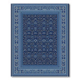Navy Blue Traditional Persian Dot Field Area Rug