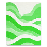 Green Wave Geometric Area Rug