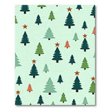 Whimsical Christmas Trees Stars Area Rug