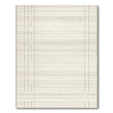 Beige Geometric Grid Line Area Rug