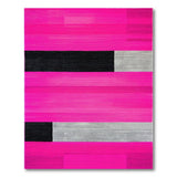 Vibrant Pink Geometric Modern Pink Area Rug