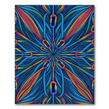 Rainbow Rope Carabiner Geometric Area Rug