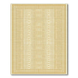 Gold Geometric Grid Heart Area Rug