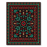 Vibrant Multi-Color Persian Area Rug with Ornate Border