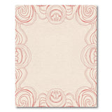Ornate Red Swirl Border Area Rug