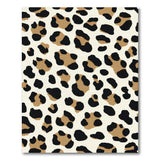 Tan Leopard Print Area Rug - Black Spots on Cream