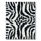 Black White Zebra Stripe Area Rug